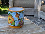 14" Tall Hummingbird Flower Pot | Colorful Talavera Ceramic Planter is Handmade Mexican Pottery, Garden and Home Decor or Housewarming Gift