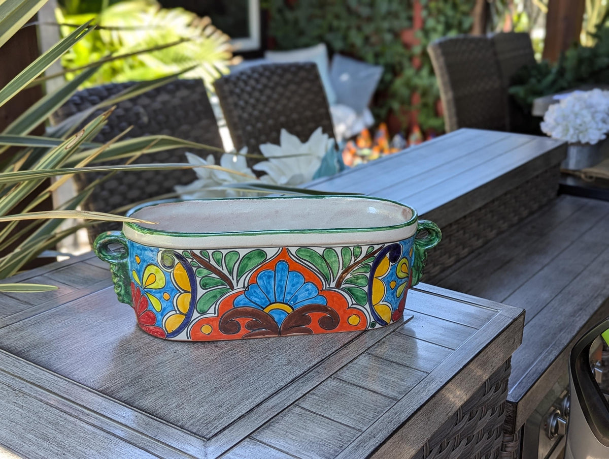mexican succulent pots Succulent Planters Talavera Pottery, Indoor Windowsill Cute Succulent – LUV2BRD