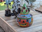 Halloween Pumpkin Fall Decor, Unique Halloween Gift Ideas, Handmade Mexican Talavera Art & Home Decor, Large Autumn Jack-o-Lantern