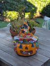 Halloween Pumpkin Fall Decor, Unique Halloween Gift Ideas, Handmade Mexican Talavera Art & Home Decor, Large Autumn Jack-o-Lantern