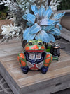 Talavera Frog Flower Pot | Ceramic Pottery for Indoor or Outdoor Planter Pot, Handmade Mexican Home Decor or Garden Decor & Yard Art