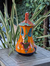 Halloween Pumpkin Decor, Talavera Pottery, Jack-o-Lantern Home Decoration, Handmade Mexican Art for Outdoor Patio Decor or Trick or Treat