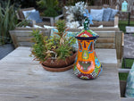 Halloween Pumpkin Decor, Talavera Pottery, Jack-o-Lantern Home Decoration, Handmade Mexican Art for Outdoor Patio Decor or Trick or Treat