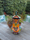 Halloween Pumpkin Decor, Talavera Pottery, Jack-o-Lantern Home Decoration, Handmade Mexican Art for Outdoor Patio Decor or Trick or Treat