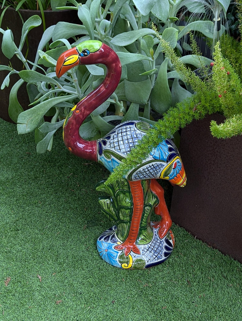 Flamingo Talavera Home Decor & Garden Art | Gorgeous Handmade Talavera Flamingo Will Enhance Your Home, Porch or Outdoor Decorations