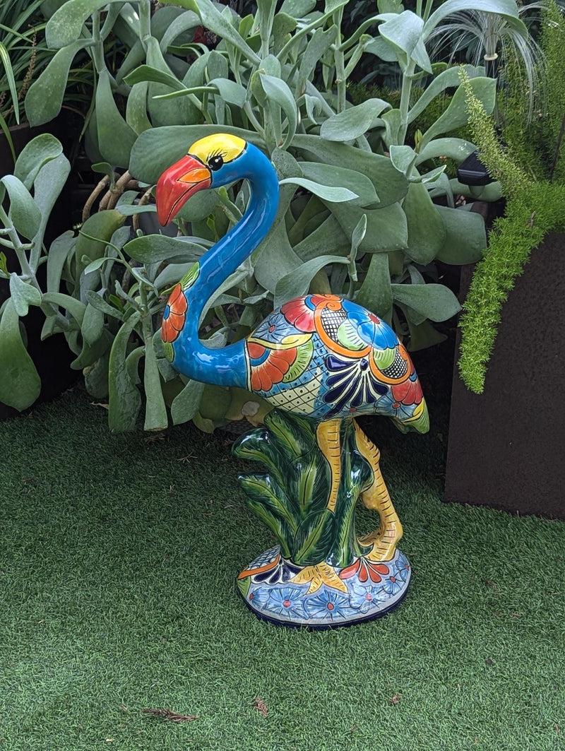 Flamingo Home Decor & Garden Art | Gorgeous Handmade Talavera Flamingo Will Enhance Your Home, Porch or Outdoor Decorations