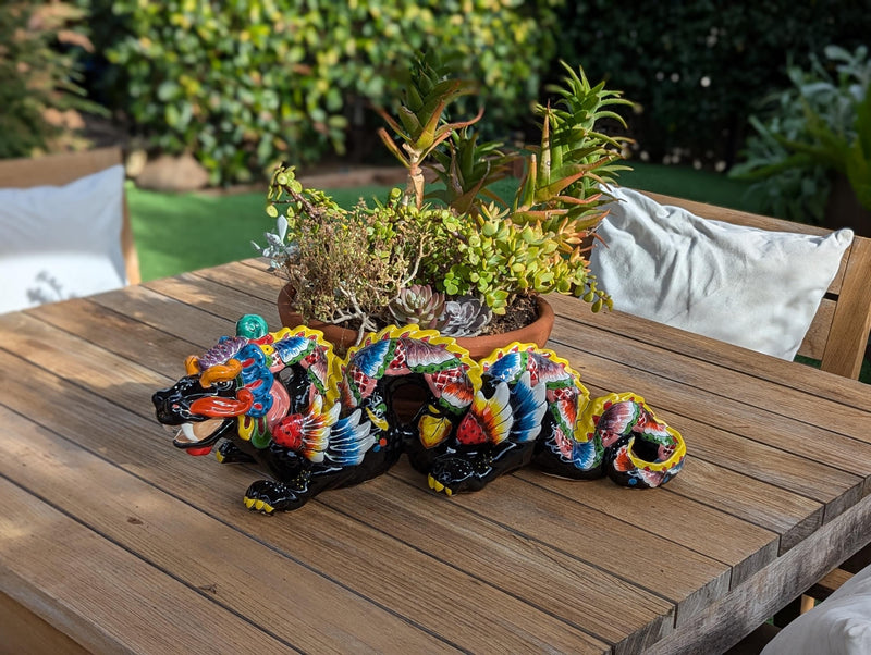 Dragon Home Decor & Garden Art | Gorgeous Handmade Talavera Dragon Will Enhance Your Home, Porch or Outdoor Decorations