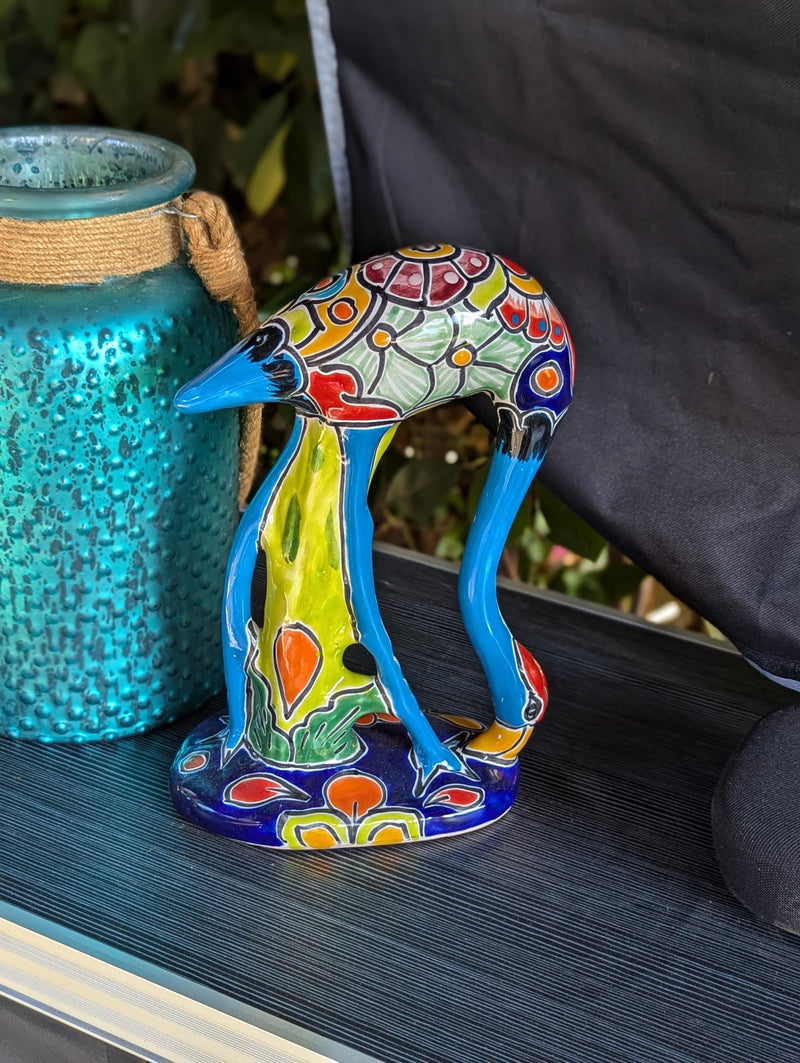 Pink Flamingo Home Decor or Yard Art, Talavera Pottery to use as Home Decor, Porch Decoration or Outdoor Decor