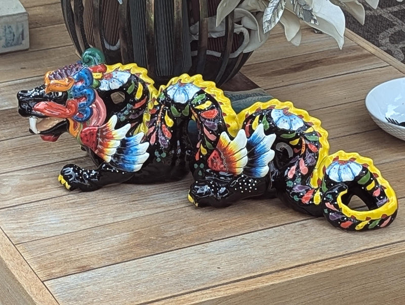 Dragon Home Decor & Garden Art | Gorgeous Handmade Talavera Dragon Will Enhance Your Home, Porch or Outdoor Decorations