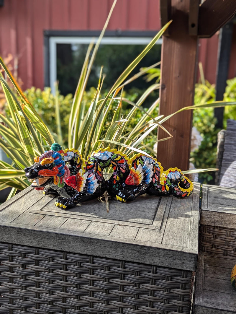 Dragon Home Decor & Garden Art | Gorgeous Handmade Talavera Dragon Will Enhance Your Home, Porch or Outdoor Decorations