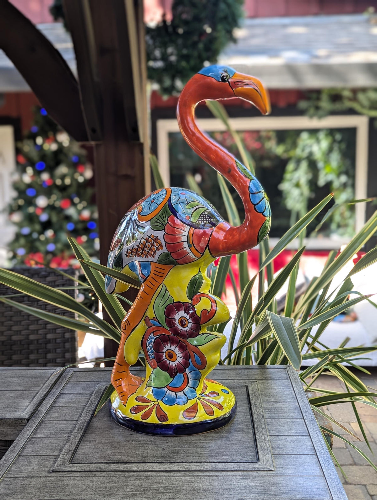 Flamingo Home Decor & Garden Art | Gorgeous Handmade Talavera Flamingo Will Enhance Your Home, Porch or Outdoor Decorations