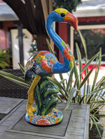 Flamingo Home Decor & Garden Art | Gorgeous Handmade Talavera Flamingo Will Enhance Your Home, Porch or Outdoor Decorations