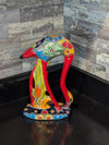 Pink Flamingo Home Decor or Yard Art, Talavera Pottery to use as Home Decor, Porch Decoration or Outdoor Decor