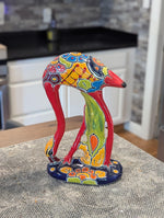 Pink Flamingo Home Decor or Yard Art, Talavera Pottery to use as Home Decor, Porch Decoration or Outdoor Decor