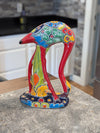 Pink Flamingo Home Decor or Yard Art, Talavera Pottery to use as Home Decor, Porch Decoration or Outdoor Decor