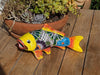 Ceramic Fish Talavera Pottery Handmade in Mexico, Fish Home Garden or Porch Decor, Yard Art as Unique Gift for Fish Lovers