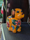 Talavera Dog Flower Pot for Outdoor Decor and Garden Decorations, Planter Pot is Handmade Mexican Pottery, Great as Dog Lover Gift