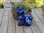 Handmade Talavera Cat Plant Pot | Ceramic Planter & Mexican Yard Art Will Infuse Your Home or Garden Decor with a Burst of Rainbow Colors