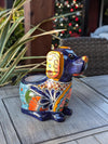 Talavera Dog Flower Pot for Outdoor Decor and Garden Decorations, Planter Pot is Handmade Mexican Pottery, Great as Dog Lover Gift