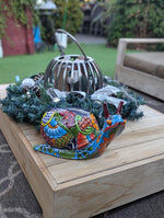 Talavera Snail Planter, Ceramic Mexican Planter Pot for Indoor Home Decor or Outdoor Garden Decor is also Exquisite Hand Painted Yard Art