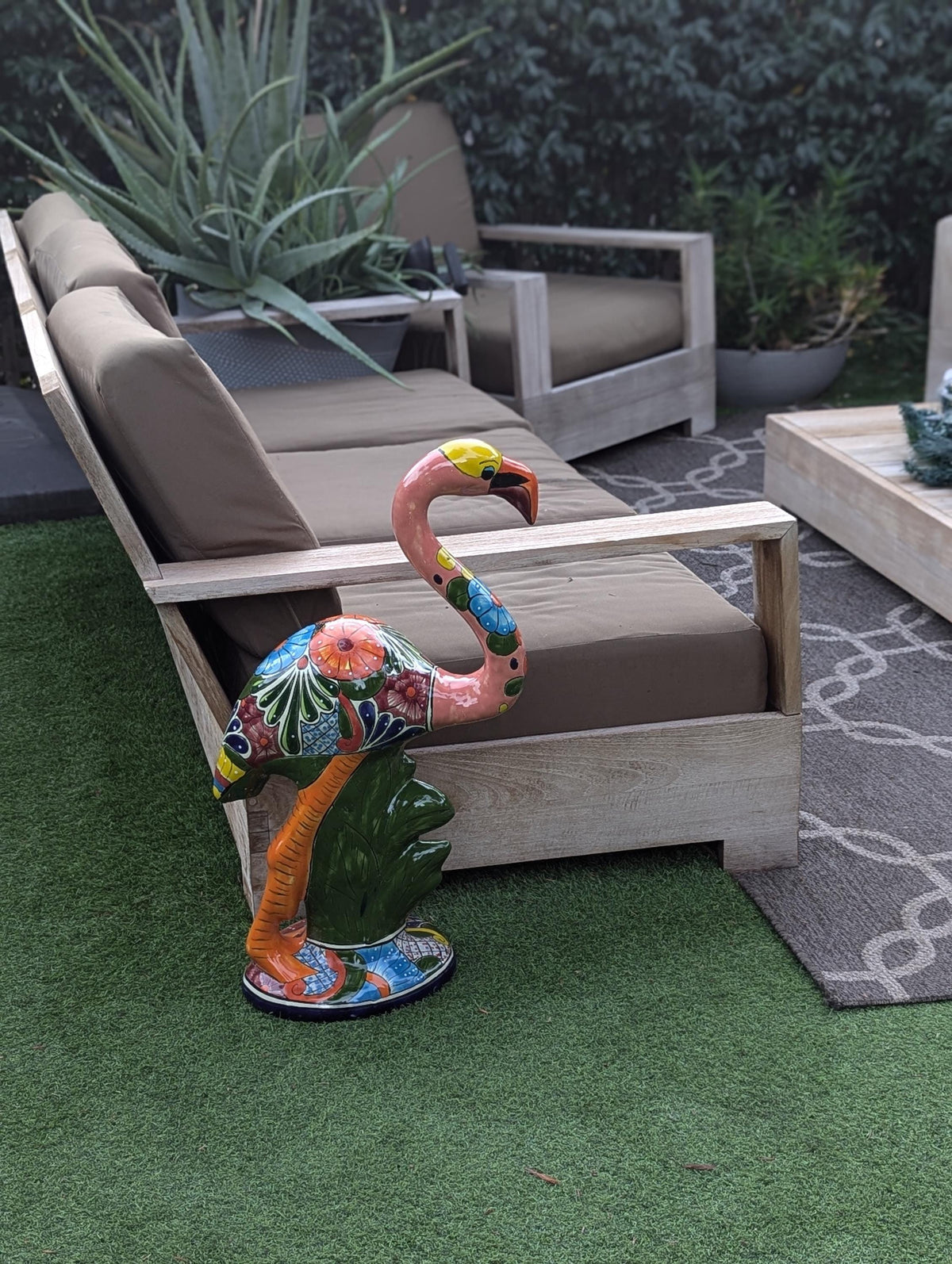Flamingo Home Decor & Garden Art | Gorgeous Handmade Talavera Flamingo Will Enhance Your Home, Porch or Outdoor Decorations