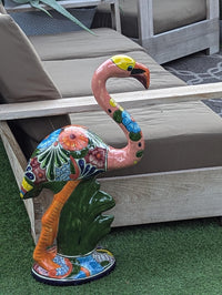 Flamingo Home Decor & Garden Art | Gorgeous Handmade Talavera Flamingo Will Enhance Your Home, Porch or Outdoor Decorations