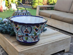 Talavera Pottery, Large Planter Pot 17" Wide, Ceramic Indoor Outdoor Flower Pot, Handmade In Mexico