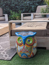 Gorgeous 14" Owl Flower Pot, Ceramic Planter is Handmade Talavera Pottery for Outdoor Garden Decor, Unique Housewarming Gift