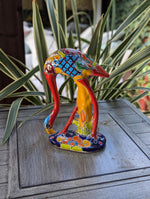 Pink Flamingo Home Decor or Yard Art, Talavera Pottery to use as Home Decor, Porch Decoration or Outdoor Decor