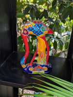 Pink Flamingo Home Decor or Yard Art, Talavera Pottery to use as Home Decor, Porch Decoration or Outdoor Decor