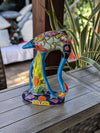 Pink Flamingo Home Decor or Yard Art, Talavera Pottery to use as Home Decor, Porch Decoration or Outdoor Decor