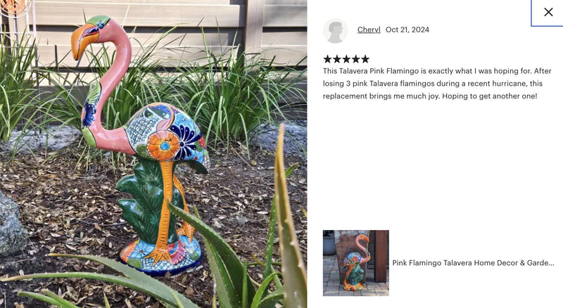 Flamingo Home Decor & Garden Art | Gorgeous Handmade Talavera Flamingo Will Enhance Your Home, Porch or Outdoor Decorations