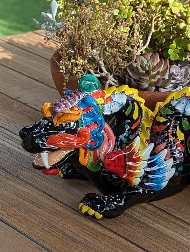 Dragon Home Decor & Garden Art | Gorgeous Handmade Talavera Dragon Will Enhance Your Home, Porch or Outdoor Decorations