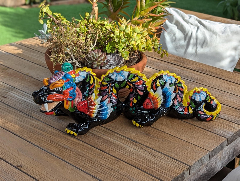 Dragon Home Decor & Garden Art | Gorgeous Handmade Talavera Dragon Will Enhance Your Home, Porch or Outdoor Decorations