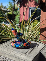 Talavera Rattlesnake Figurine Ceramic Mexican Pottery, Outdoor Snake Decor and Garden Statue Handmade in Mexico