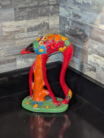 Pink Flamingo Home Decor or Yard Art, Talavera Pottery to use as Home Decor, Porch Decoration or Outdoor Decor