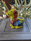 Talavera Dog Flower Pot for Outdoor Decor or Garden Decorations, Planter Pot is Handmade Mexican Pottery, great as Cute Dog Lover Gifts