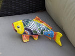 Ceramic Fish Talavera Pottery Handmade in Mexico, Fish Home Garden or Porch Decor, Yard Art as Unique Gift for Fish Lovers