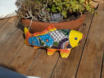 Ceramic Fish Talavera Pottery Handmade in Mexico, Fish Home Garden or Porch Decor, Yard Art as Unique Gift for Fish Lovers