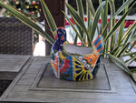 Talavera Chicken Ceramic Planter & Colorful Flower Pot, Handmade Outdoor Yard Decor or Indoor Plant Pot, Colorful Mexican Garden Decor