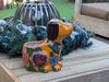 Talavera Dog Flower Pot for Outdoor Decor and Garden Decorations, Planter Pot is Handmade Mexican Pottery, Great as Dog Lover Gift