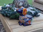 Talavera Dog Flower Pot for Outdoor Decor and Garden Decorations, Planter Pot is Handmade Mexican Pottery, Great as Dog Lover Gift