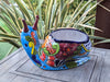 Talavera Snail Planter, Ceramic Mexican Planter Pot for Indoor Home Decor or Outdoor Garden Decor is also Exquisite Hand Painted Yard Art