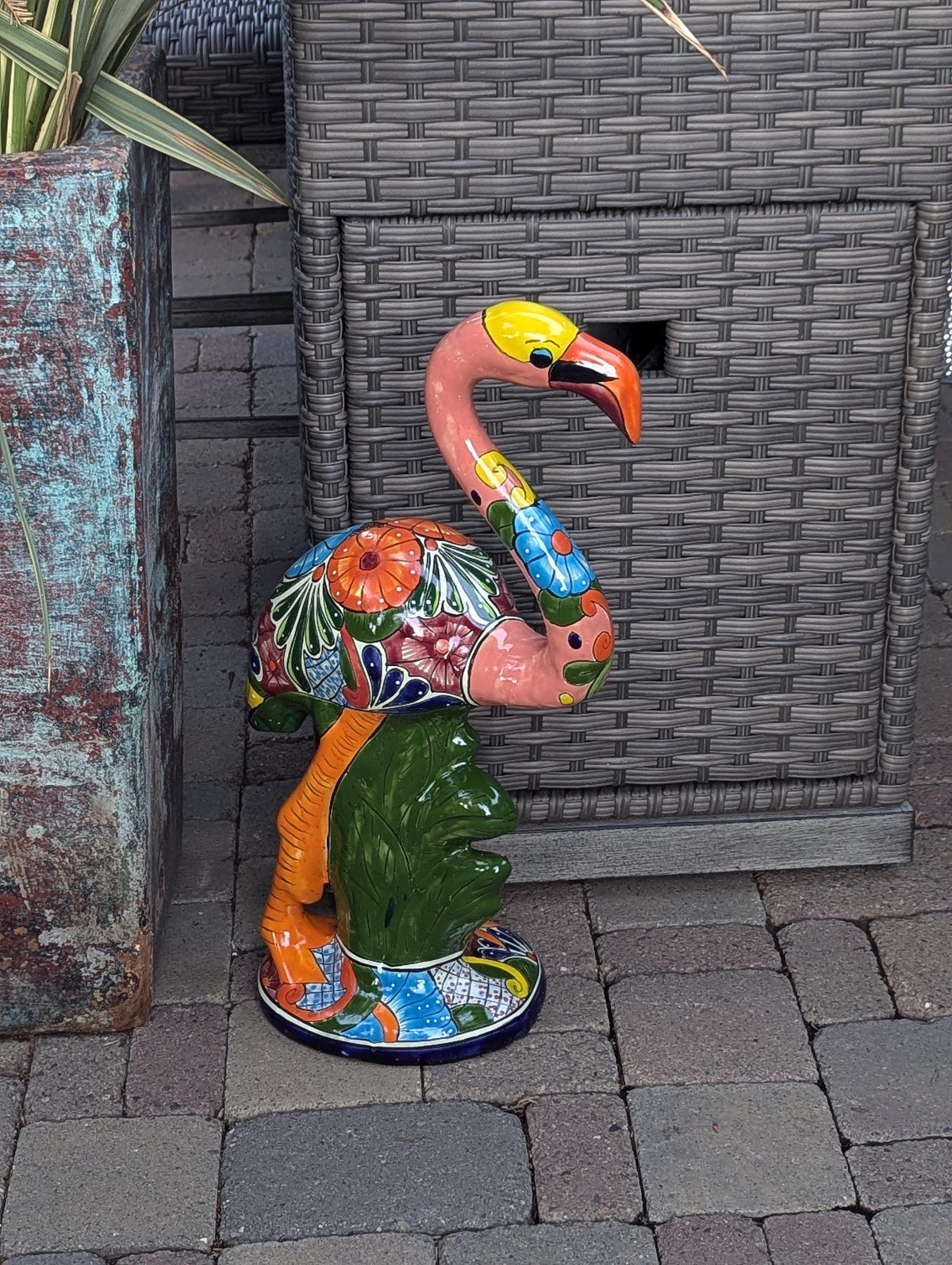 Flamingo Home Decor & Garden Art | Gorgeous Handmade Talavera Flamingo Will Enhance Your Home, Porch or Outdoor Decorations