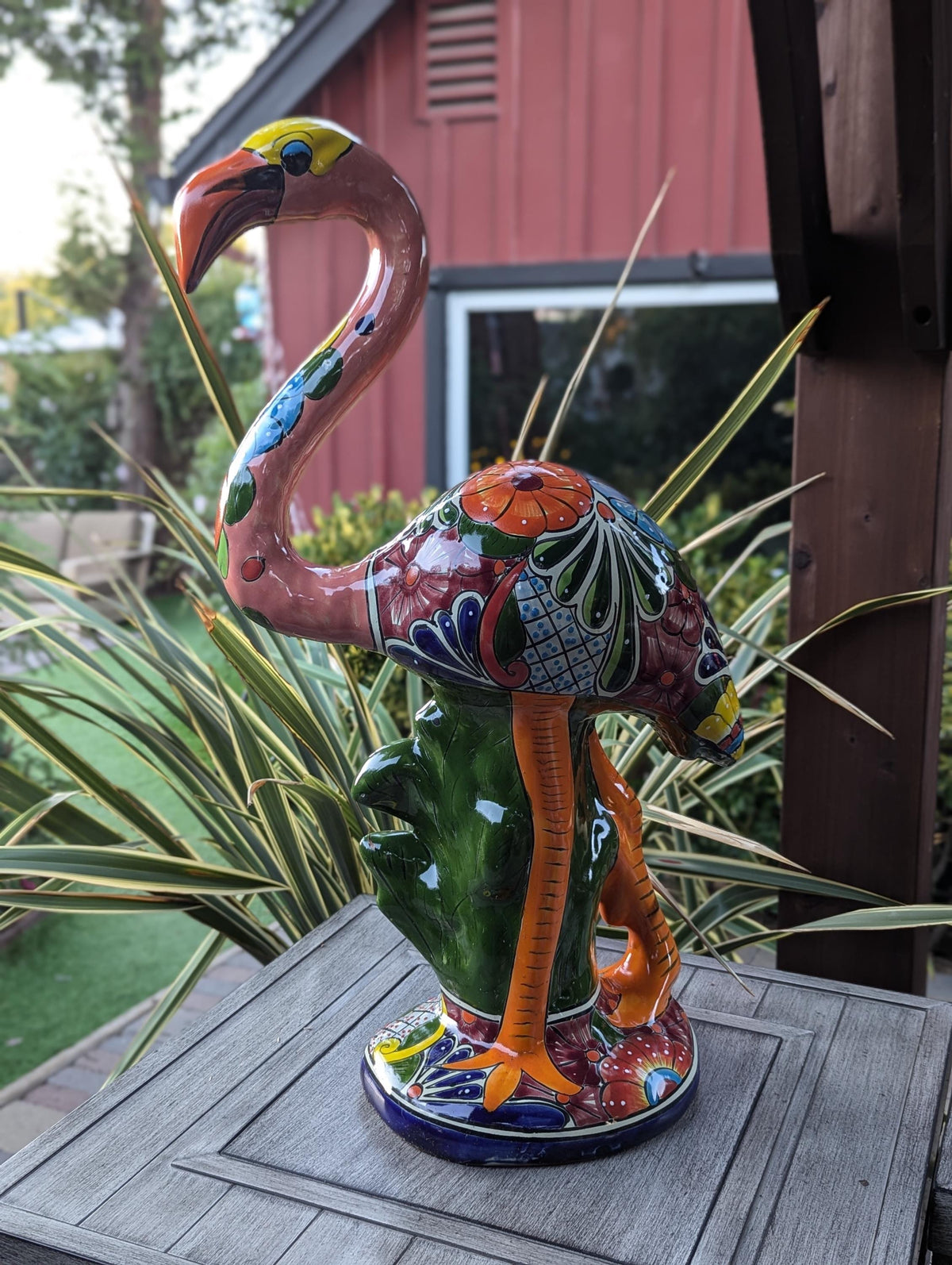 Flamingo Home Decor & Garden Art | Gorgeous Handmade Talavera Flamingo Will Enhance Your Home, Porch or Outdoor Decorations