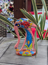 Pink Flamingo Home Decor or Yard Art, Talavera Pottery to use as Home Decor, Porch Decoration or Outdoor Decor