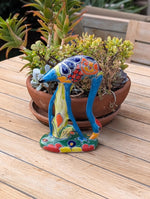 Pink Flamingo Home Decor or Yard Art, Talavera Pottery to use as Home Decor, Porch Decoration or Outdoor Decor