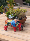 Talavera Bull Decor Figurine Statue, Talavera Pottery Book Shelf Decor, Indoor or Outdoor Decor, Housewarming Gift