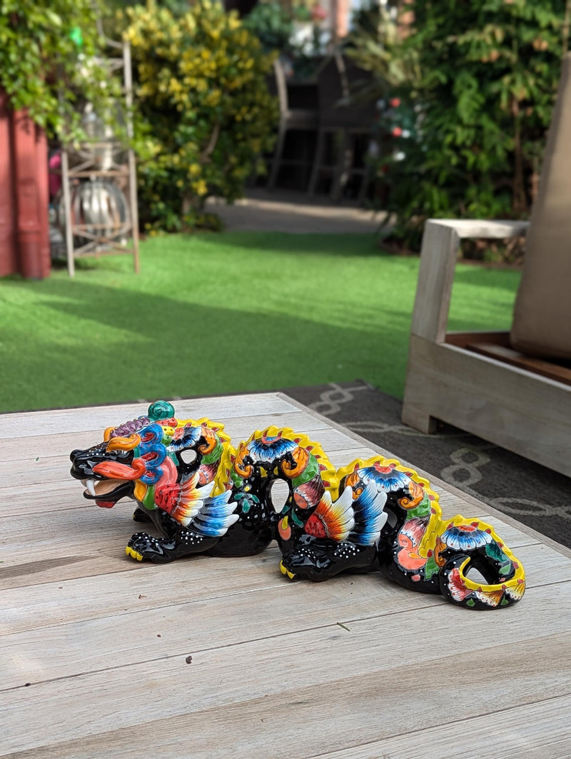 Dragon Home Decor & Garden Art | Gorgeous Handmade Talavera Dragon Will Enhance Your Home, Porch or Outdoor Decorations