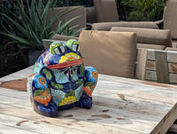 Talavera Frog Flower Pot | Ceramic Pottery for Indoor or Outdoor Planter Pot, Handmade Mexican Home Decor or Garden Decor & Yard Art